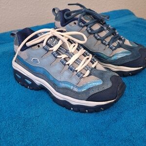 Skechers Navy and Light Blue Sneakers